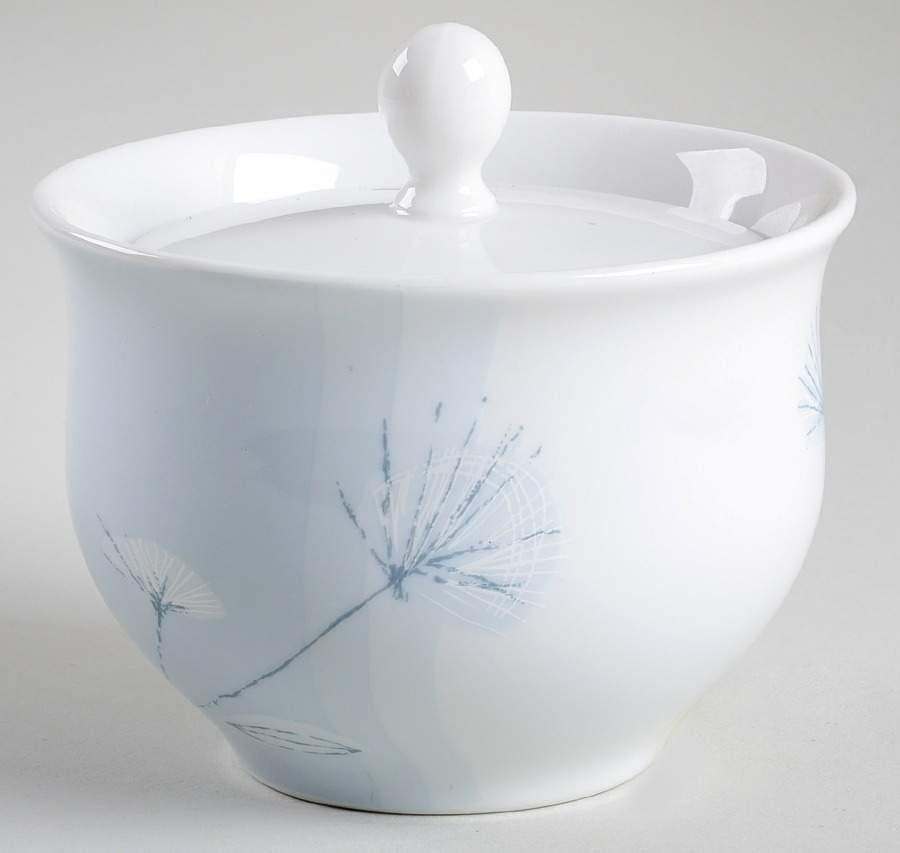 Blue Flora Sugar Bowl & Lid by Dansk-1