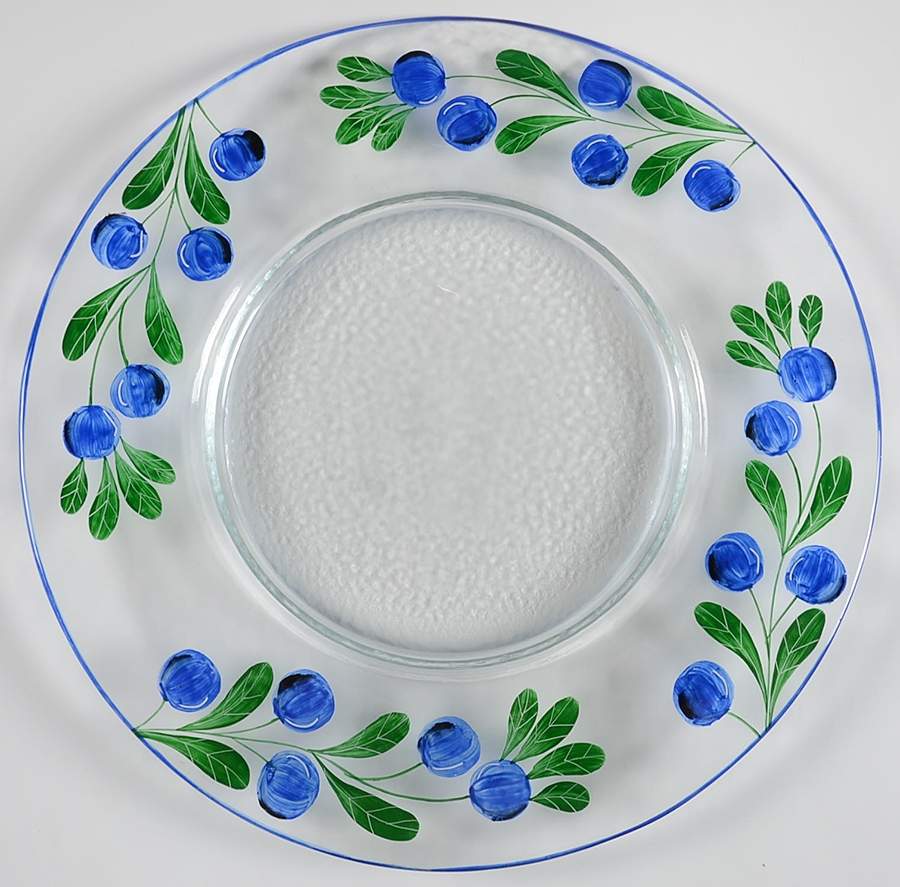 Berries 13" Round Glass Plate by Dansk-1