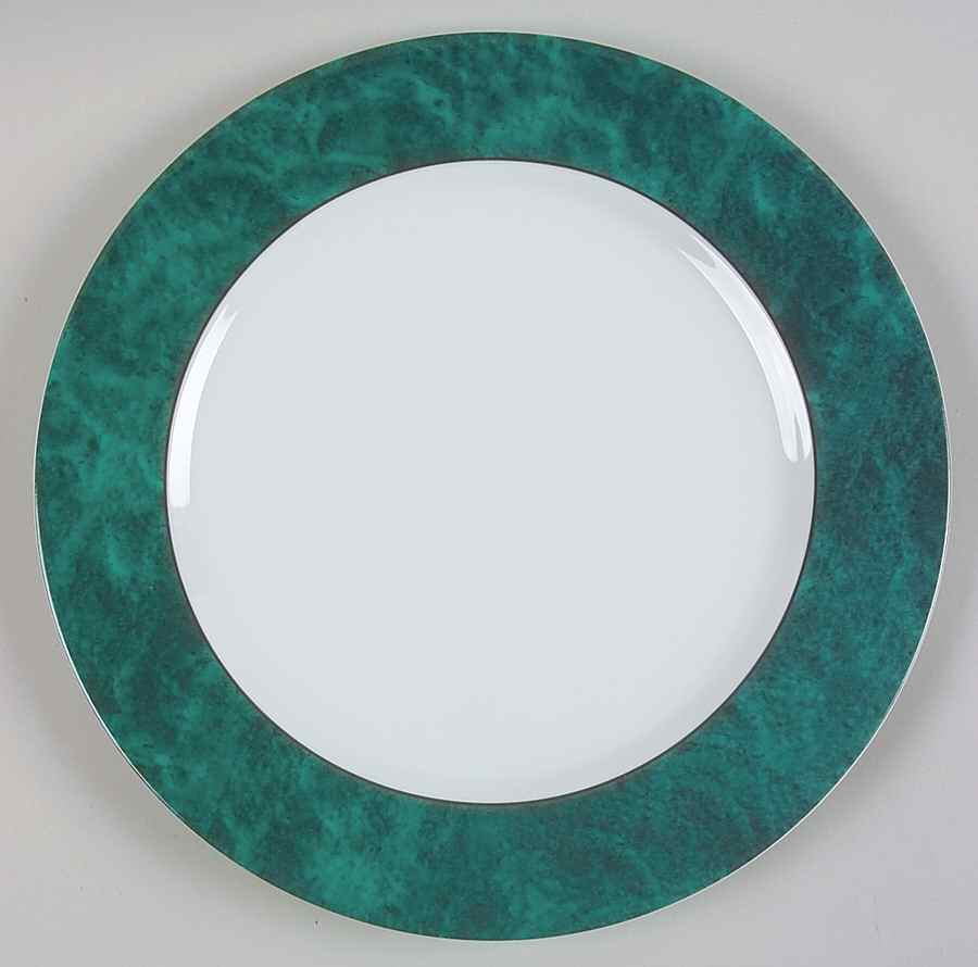 Indienne Vert Service Plate (Charger) by Philippe Deshoulieres-1
