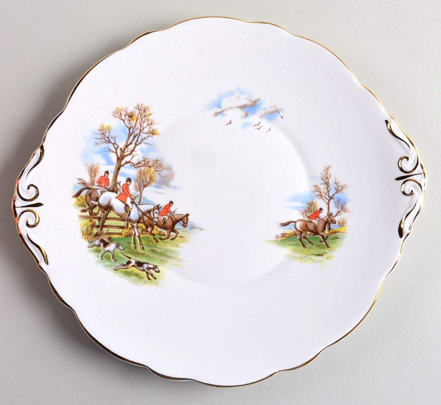 Hunting Handled Cake Plate by Duchess-1