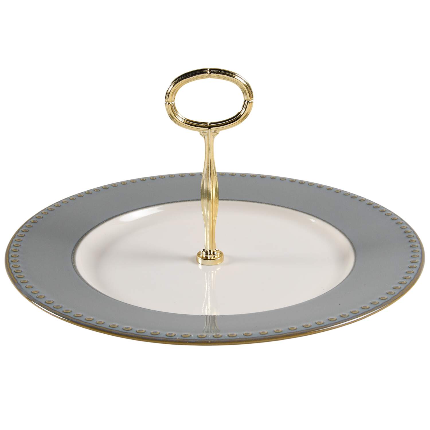 Reactic Slate (Gray) Round Serving Plate with Center Handle (Dp) Hc by Dansk-1