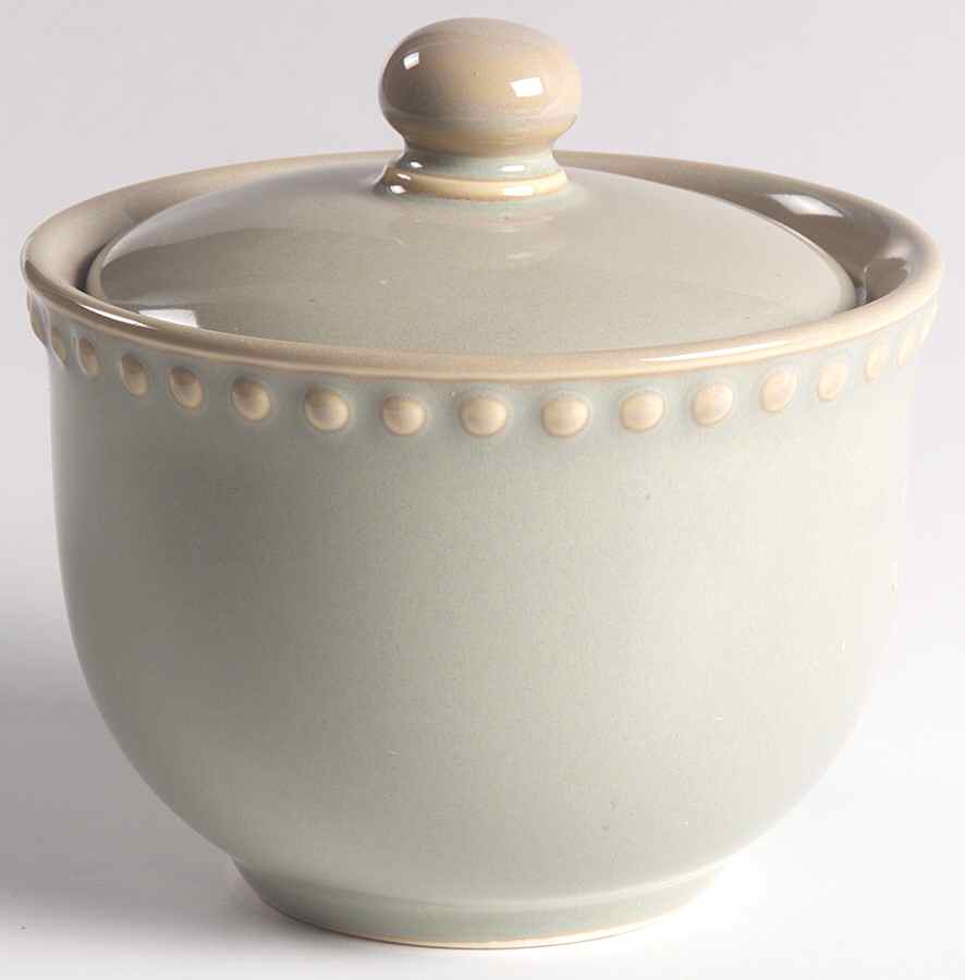 Reactic Sage Sugar Bowl & Lid by Dansk-1