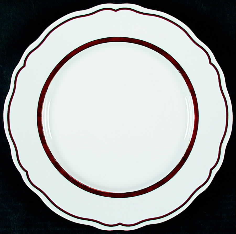 Dome Maroon Dinner Plate by Philippe Deshoulieres-1