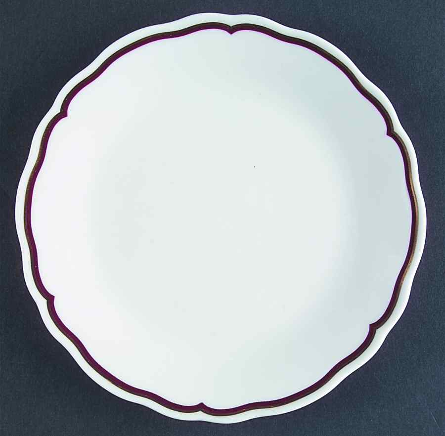 Dome Maroon Bread & Butter Plate by Philippe Deshoulieres-1
