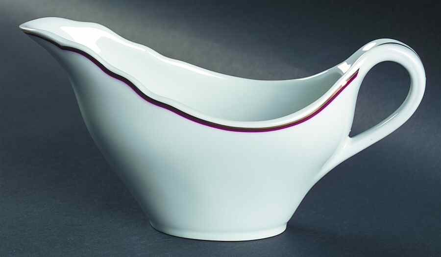 Dome Maroon Gravy Boat by Philippe Deshoulieres-1