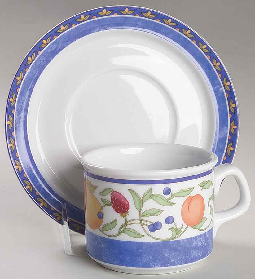 Fiance Fruits Flat Cup & Saucer Set by Dansk-1