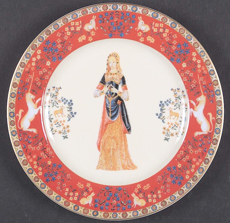 Dame A La Licorne Salad/Dessert Plate by Philippe Deshoulieres-1