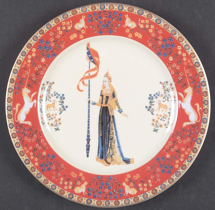 Dame A La Licorne Salad/Dessert Plate by Philippe Deshoulieres-1