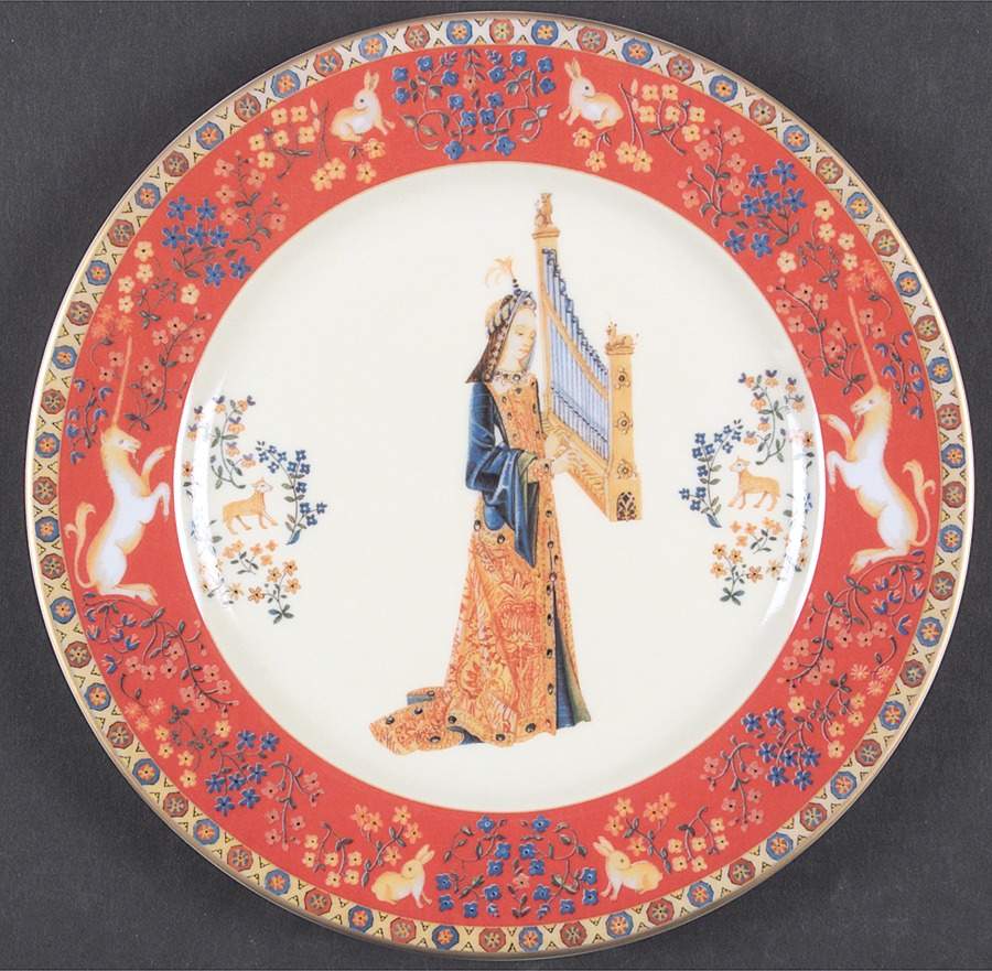 Dame A La Licorne Salad/Dessert Plate by Philippe Deshoulieres-1