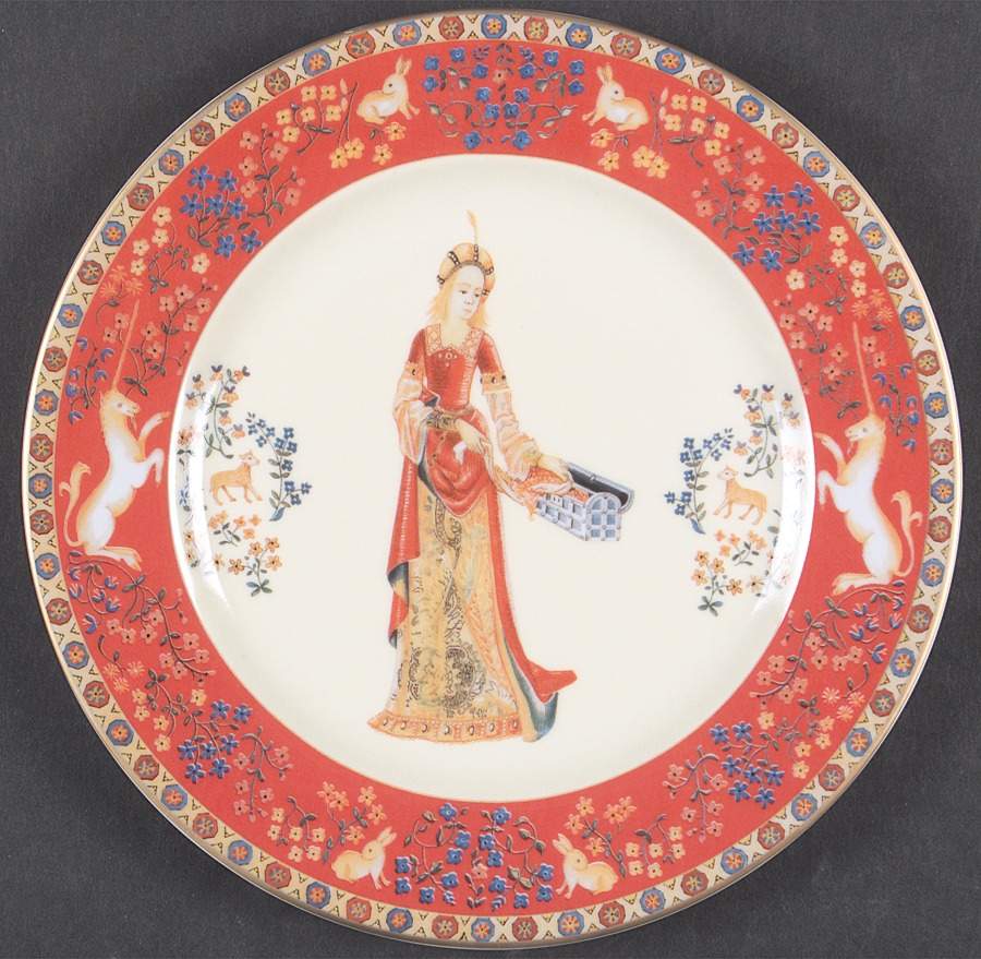 Dame A La Licorne Salad/Dessert Plate by Philippe Deshoulieres-1