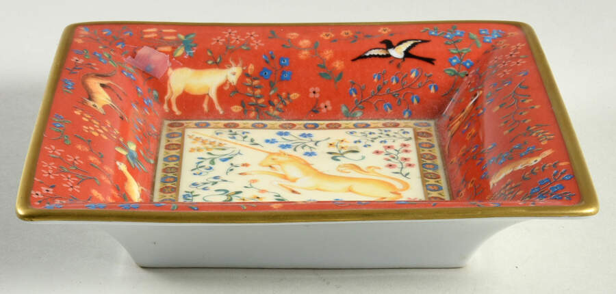 Dame A La Licorne 6" Square Tray by Philippe Deshoulieres-1