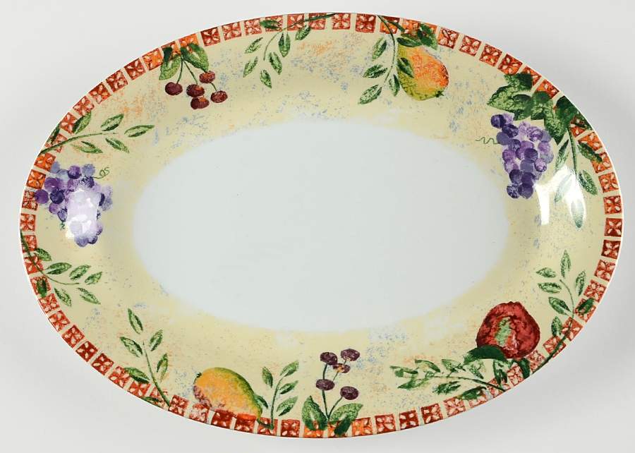Scandinavian Orchard 14" Oval Serving Platter by Dansk-1