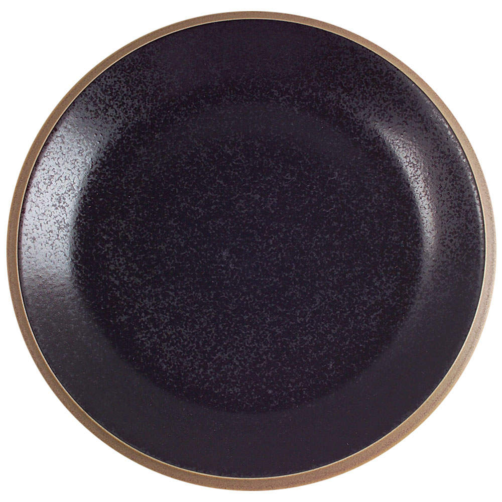 Santiago Black 12" Chop Plate (Round Platter) by Dansk-1