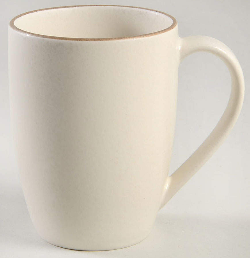 Santiago White (Beige Body, Tan Edge) Mug by Dansk-1