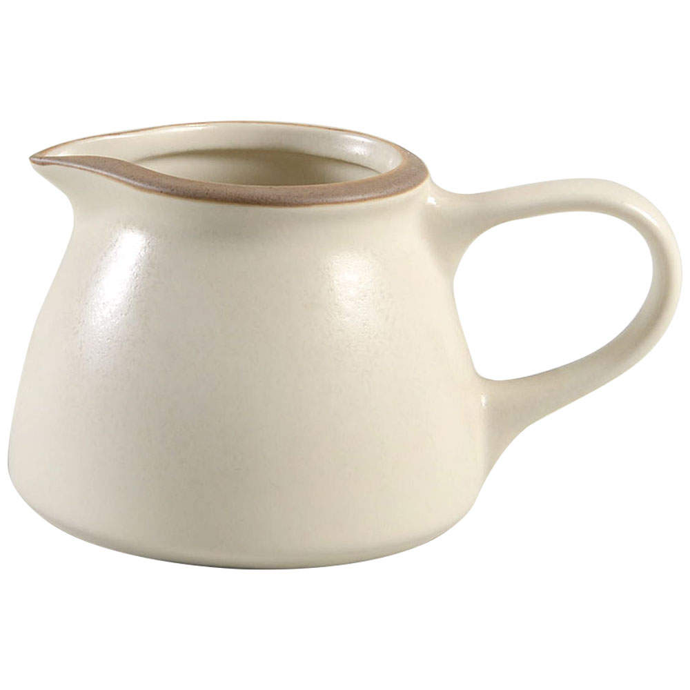 Santiago White (Beige Body, Tan Edge) Creamer by Dansk-1