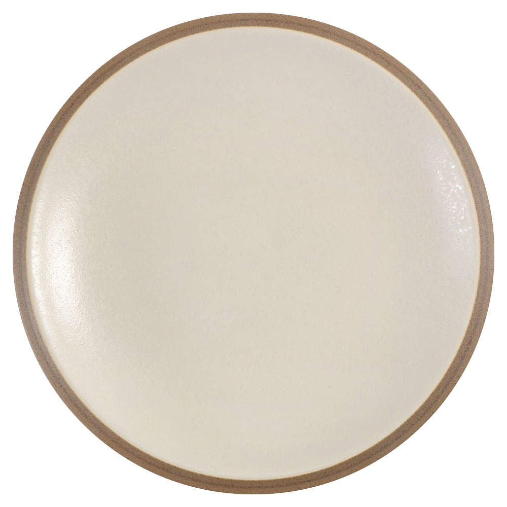Santiago White (Beige Body, Tan Edge) Salad Plate by Dansk-1