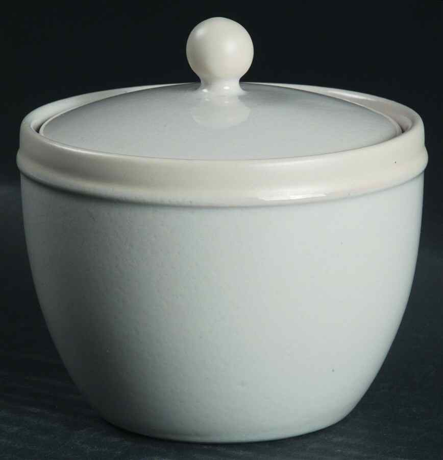 Arento White Sugar Bowl & Lid by Dansk-1