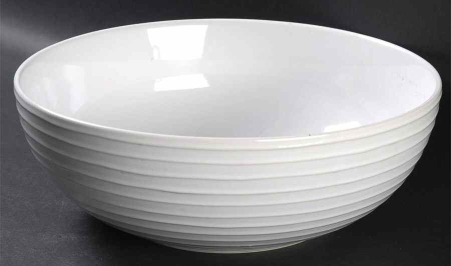 Arelli White 9" Round Vegetable Bowl by Dansk-1