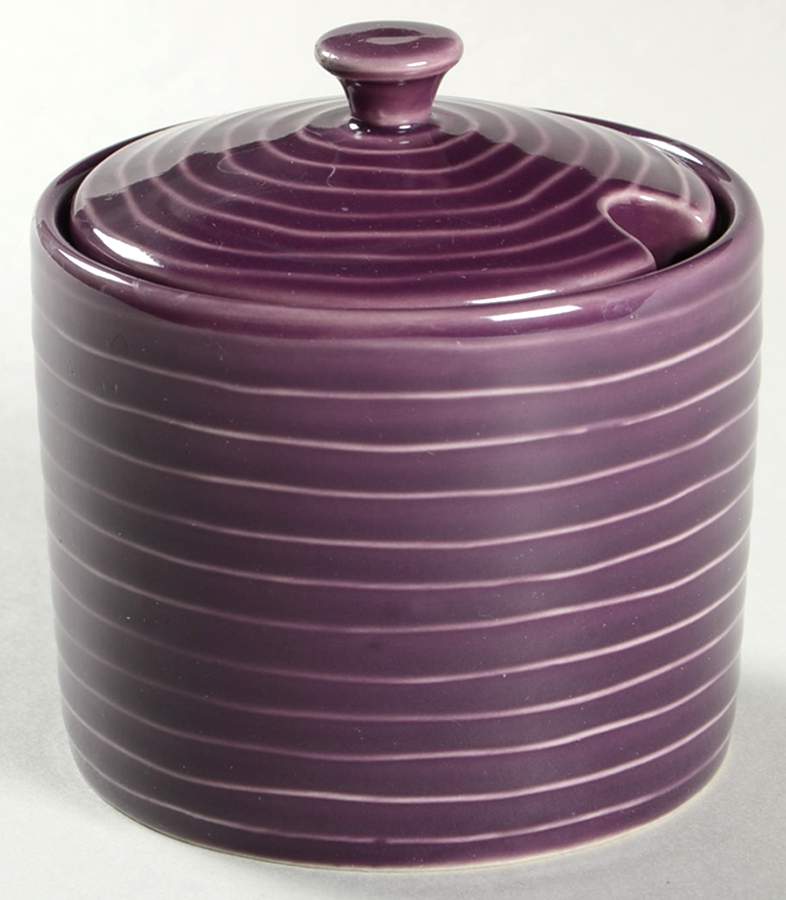 Arelli Plum Sugar Bowl & Lid by Dansk-1