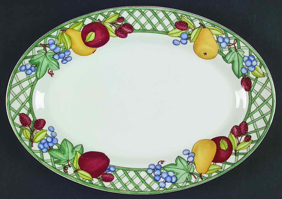 Nordic Fruit 14" Oval Serving Platter by Dansk-1