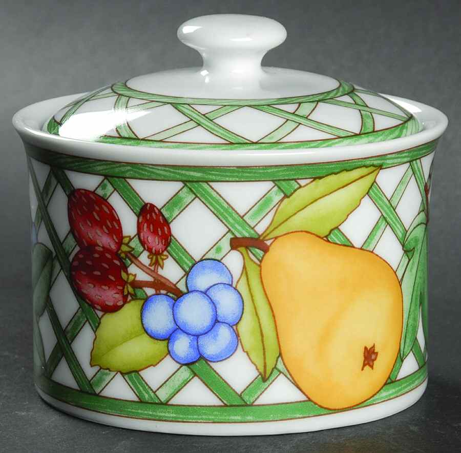 Nordic Fruit Sugar Bowl & Lid by Dansk-1