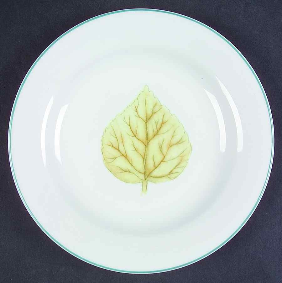 Foliage and Flowers (Non Marbled Rim) Salad Plate by Doulton & Co-1