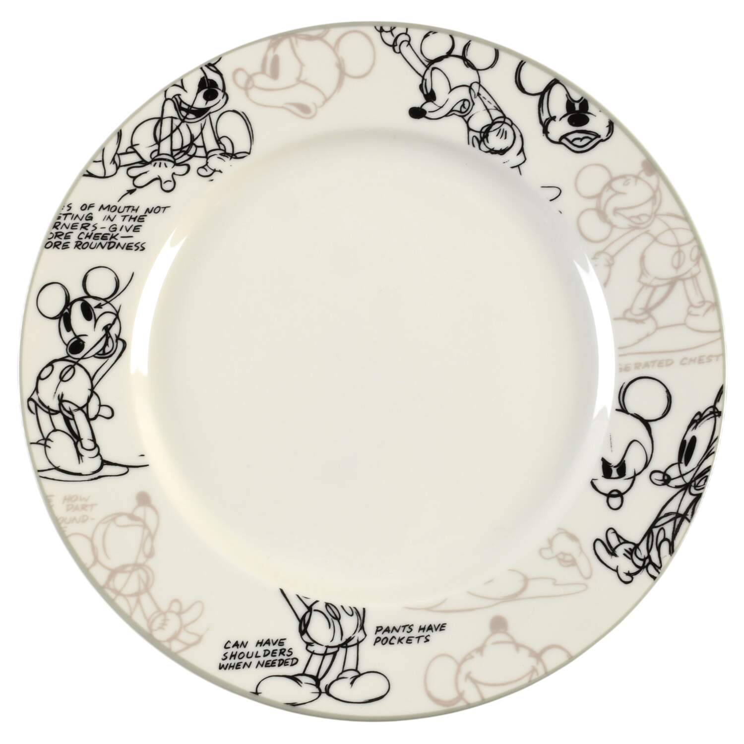 Mickey Mouse Sketch Dinner Plate by Disney-1