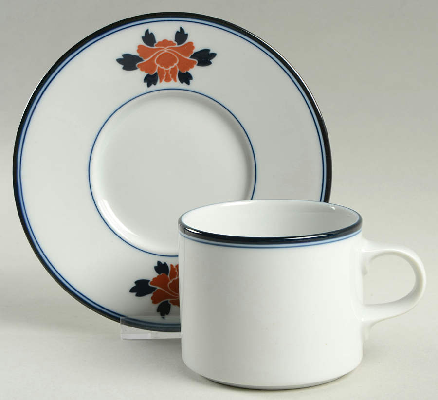 DAN76 Flat Cup & Saucer Set by Dansk-1