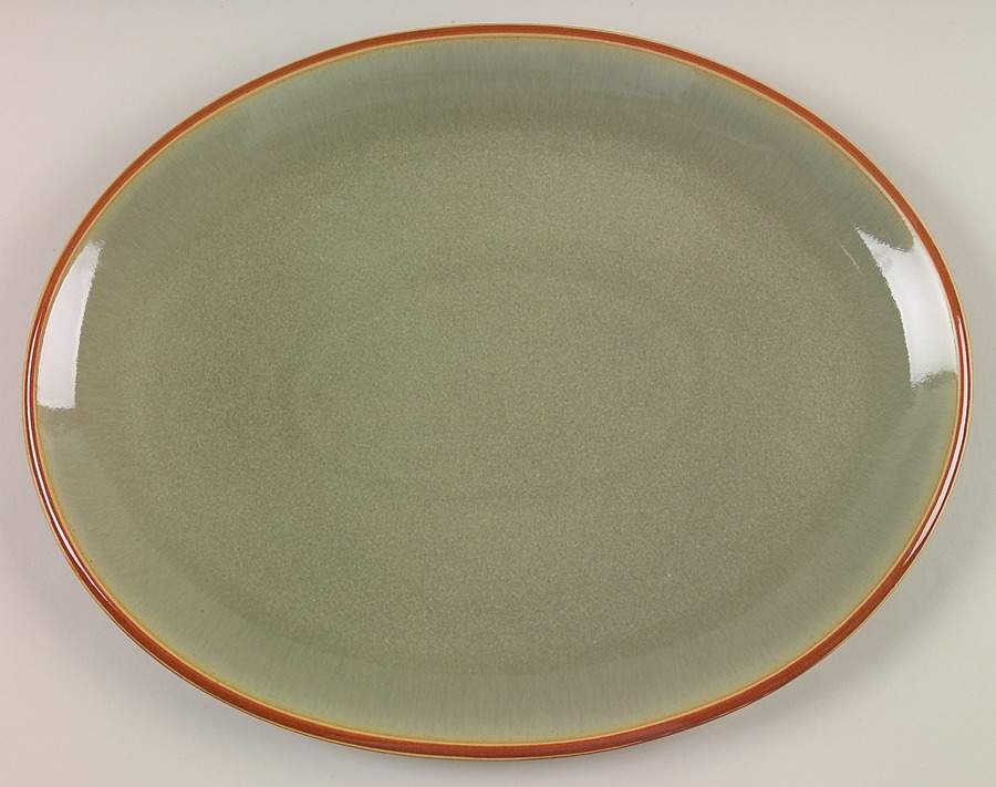 Fire (No Swirl Design) 14" Oval Serving Platter by Denby-Langley-1