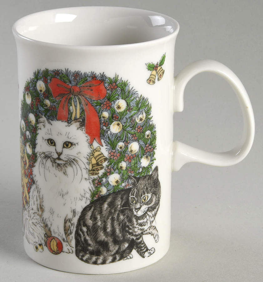 Christmas Cats Stoneware Mug by Dunoon-1
