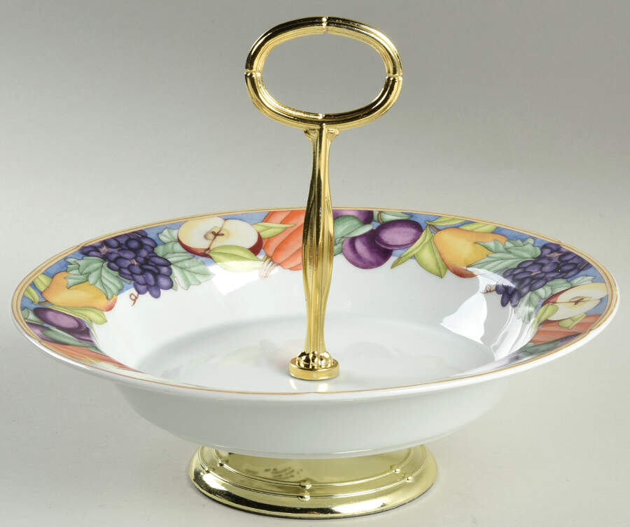Cornucopia 6"-7" Handled Footed Nut Dish HC by Dansk-1