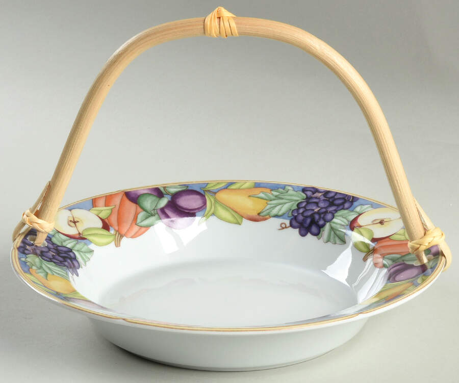 Cornucopia 7''-7 1/4'' Basket W/Bamboo Handle HC by Dansk-1
