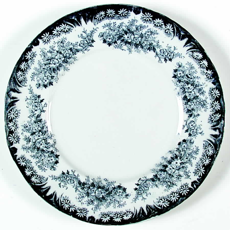 Daisy Dark Blue and Gray Dinner Plate by Dudson, Wilcox & Till-1