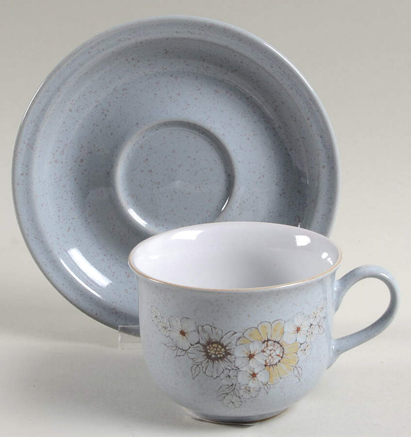 Reflections Flat Cup & Saucer Set by Denby-Langley-1