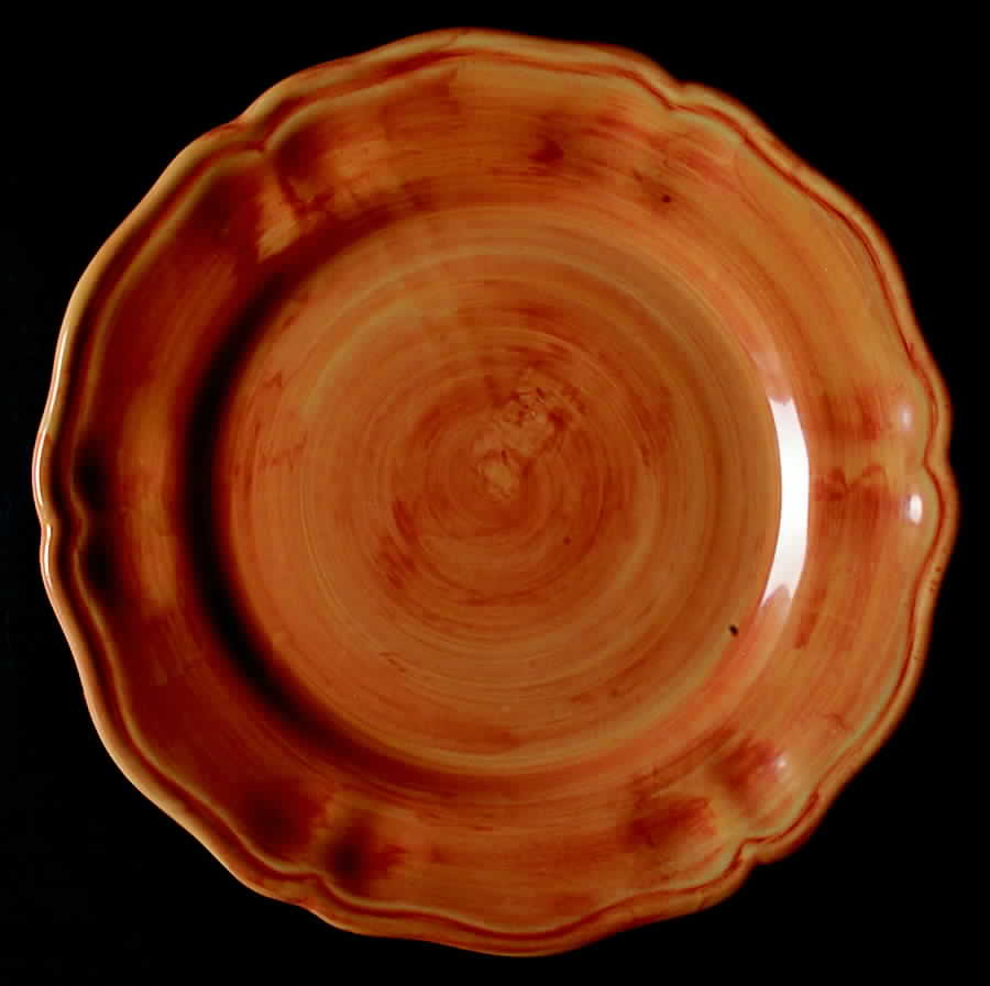 Kaleidoscope Orange Dinner Plate by Deruta (Italy)-1