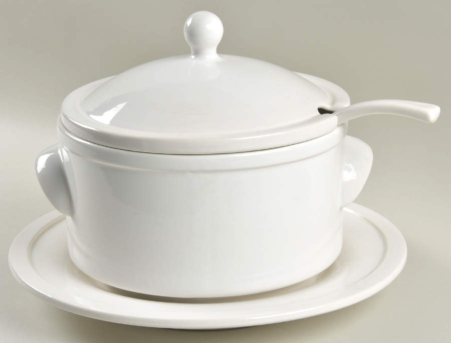 DAN84 Tureen & Lid w/Ladle & Underplate by Dansk-1