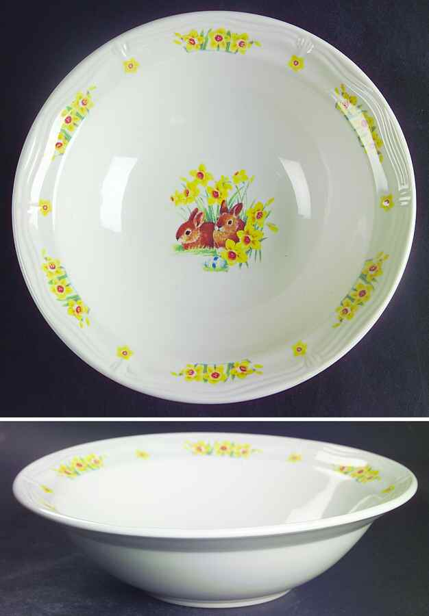 Daffodil Bunny Coupe Cereal Bowl by Domestications-1