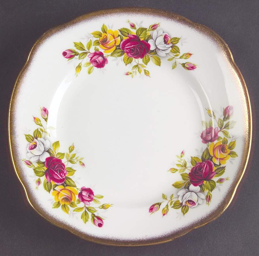 English Garden (Amber Shape) Square Bread & Butter Plate by Duchess-1
