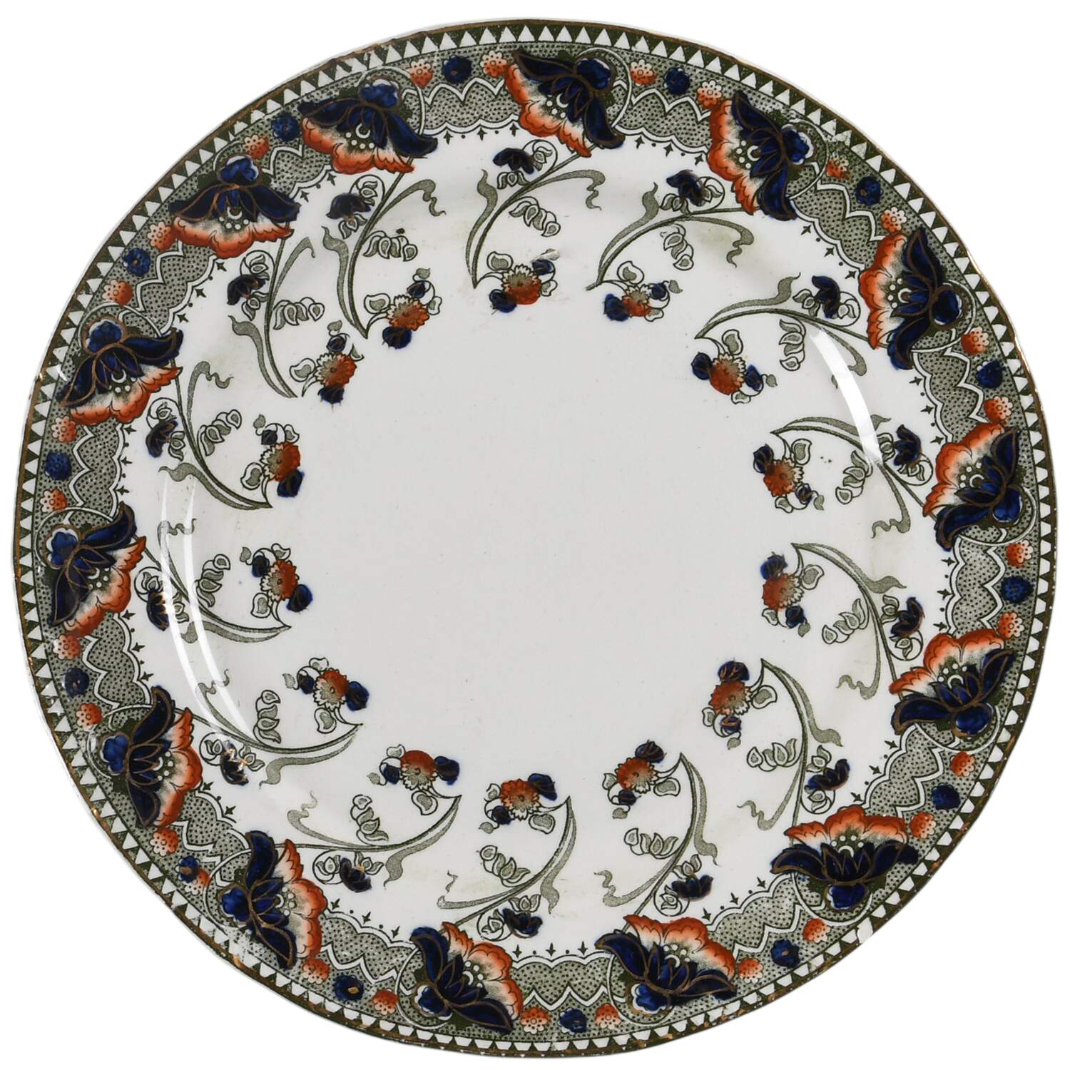 Perfecto Green Multicolor Luncheon Plate by Dunn Bennett-1