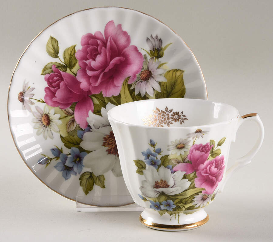 Olde England Footed Cup & Saucer Set by Duchess-1