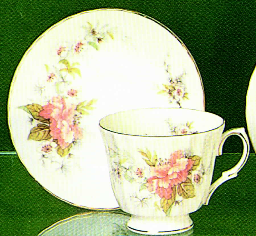 Coronet Footed Cup & Saucer Set by Duchess-1