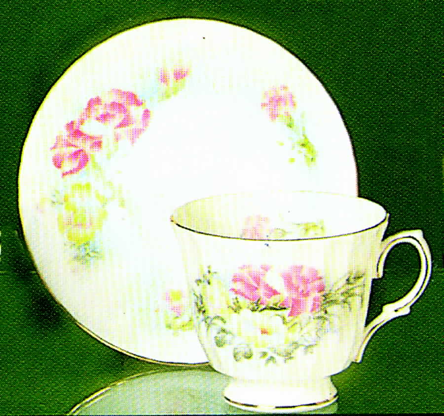 Coronet Footed Cup & Saucer Set by Duchess-1