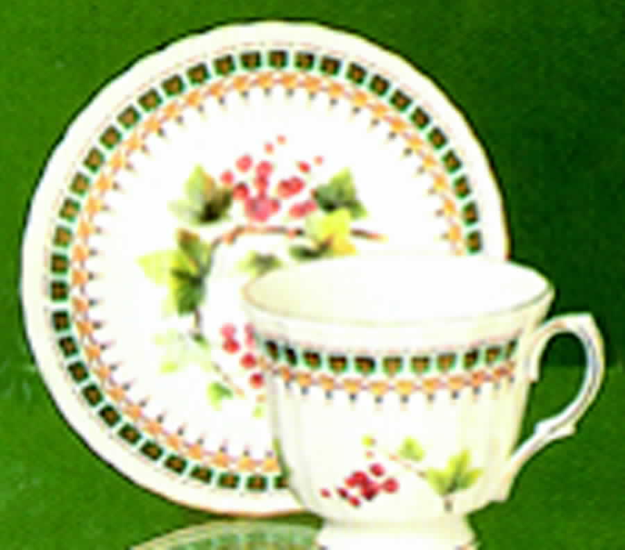 Kingsley Fruits Footed Cup & Saucer Set by Duchess-1
