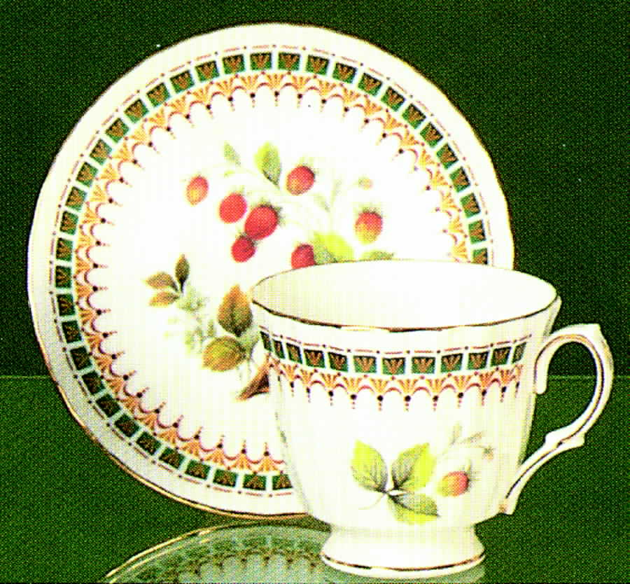 Kingsley Fruits Footed Cup & Saucer Set by Duchess-1