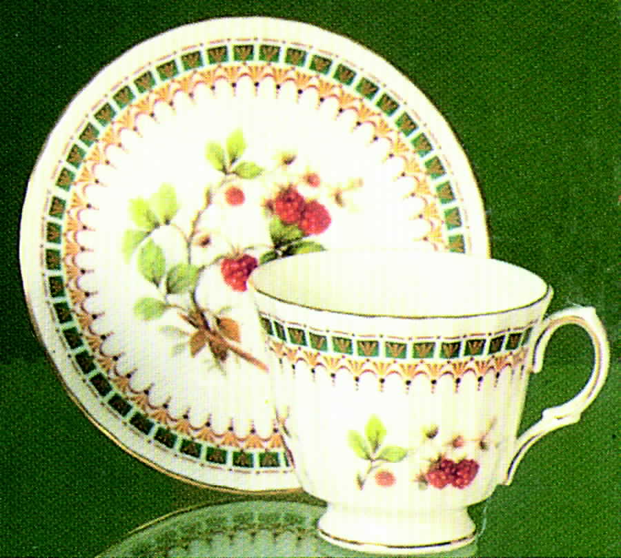 Kingsley Fruits Footed Cup & Saucer Set by Duchess-1