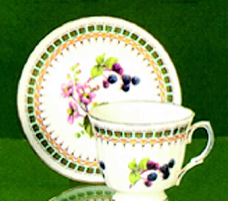 Kingsley Fruits Footed Cup & Saucer Set by Duchess-1