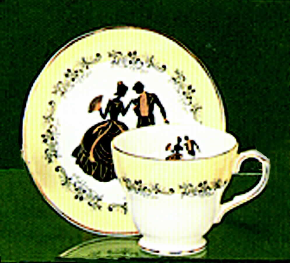 Regency Footed Cup & Saucer Set by Duchess-1