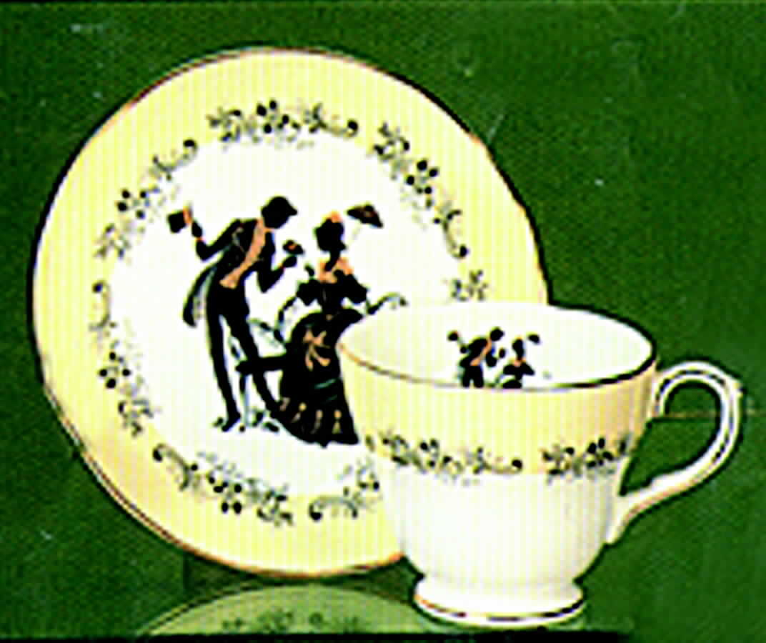 Regency Footed Cup & Saucer Set by Duchess-1