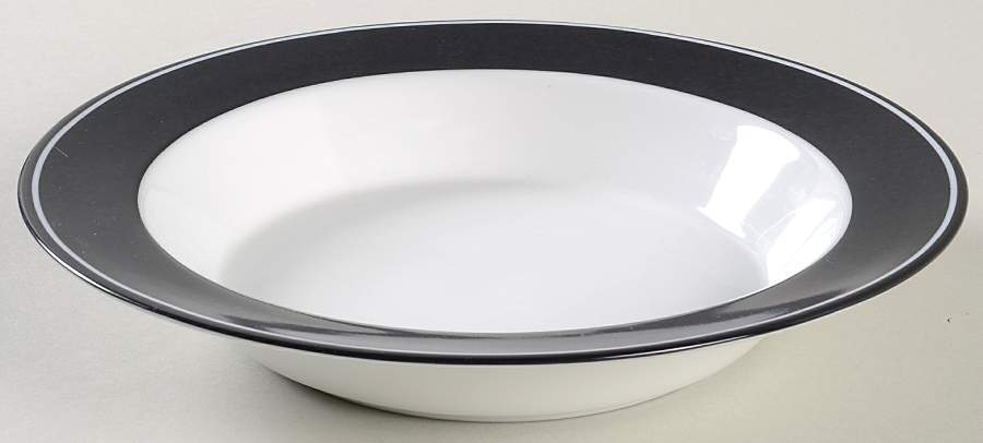 Adagio Blue (Sri Lanka) Rim Soup Bowl by Dansk-1