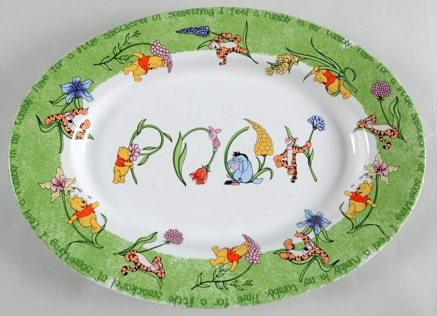 Poohtanicals 14" Oval Serving Platter by Disney-1